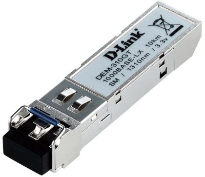 Трансивер D-Link DEM-310GT SFP, 1x1000BaseLX. SM 10км, LC (10шт/уп)