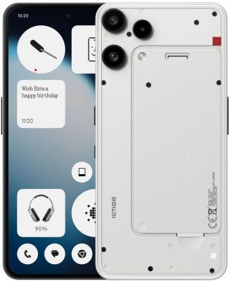 Смартфон Nothing Phone (3a) Lite 5G 6.77" 8/128ГБ, 2SIM, 5000мА•год, білий