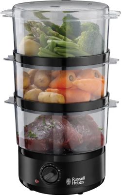 Пароварка Russell Hobbs Kitchen Collection 400Вт, чаша-2.3/3.3л, резервуар для води -0.5л, механічне