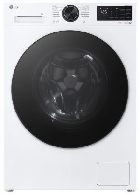 Пральна машина LG фронтальна, 9кг, 1200, A, 48см, дисплей, пара, інвертор, білий