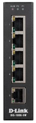 Промисловий комутатор D-Link DIS-100G-5W 4x1GE, Некерований