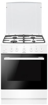 Плита Hansa газова, 67л, 60x60см, чавун, газ контр., білий