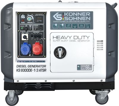 Генератор дизельний Konner&amp;Sohnen KS 9300DE-1/3 ATSR, 230/400В, 6.5/6.0кВт, 7.5/7.0кВт, 1/3Фази, АВР