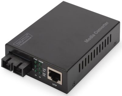 Медіа конвертор DIGITUS Gigabit, RJ45 / MM SC DX, 850nm, 0.5км
