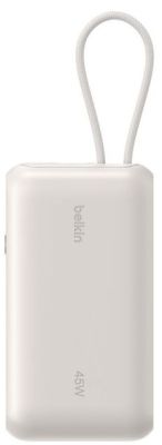 Акумулятор портативний літій-іонний Power Bank Belkin 10000мА·год, 45Вт, з інтегрованим кабелем USB-