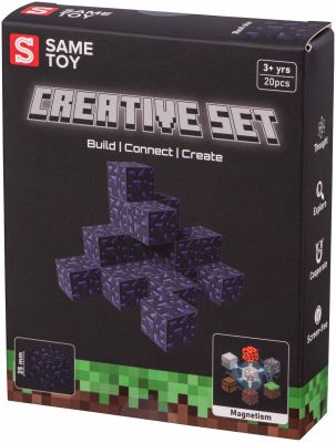 Конструктор магнітний Same Toy Creative Set Obsidian 20ел