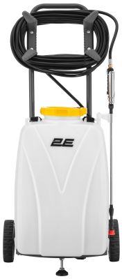Обприскувач акумуляторний 2E AquaSpray 40LR 40л 12В 1х12А·год 7бар 6л/хв вольтметр колеса шланг 15м