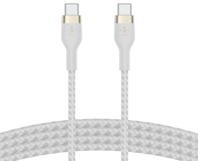 Кабель Belkin USB-C > USB-C заряджання/синхронізації 60Вт PD, 1м, плетений, силіконовий, з ремінцем