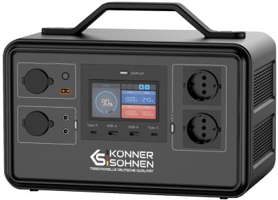 Портативна електростанція Konner&amp;Sohnen KS 1200PS, 1200Вт, 1030Вт/год, LifePo4, Bluetooth, 12.4кг