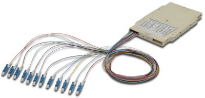Сплайс-касета DIGITUS, 12 пигтейлів LC (UPC) 9/125 SM LSZH в комплекті