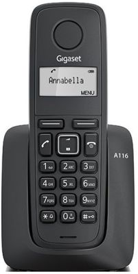 Радіотелефон DECT Gigaset A116, чорний