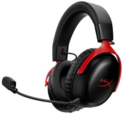 Гарнітура ігрова HyperX Cloud III S, WL/USB-A/USB-C, чорно-червоний