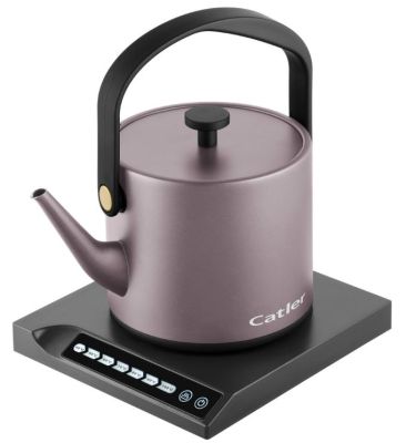 Електрочайник Catler 0.6л, Strix, заварник, нерж. сталь, підтримка температури, сенс. керув., рожеви