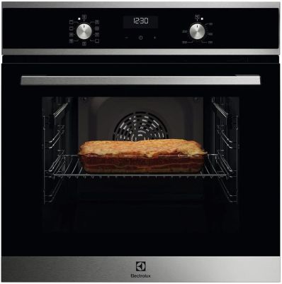 Духова шафа Electrolux електрична, 65л, A, дисплей, конвекція, телескопічні напрямні, чорний