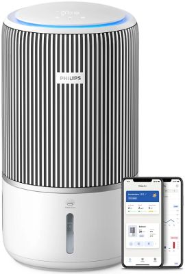 Очисник-зволожувач повітря Philips Series 3400, 78м2, 300м3/год, 3-х шар. HEPA фільтр +вугільний філ
