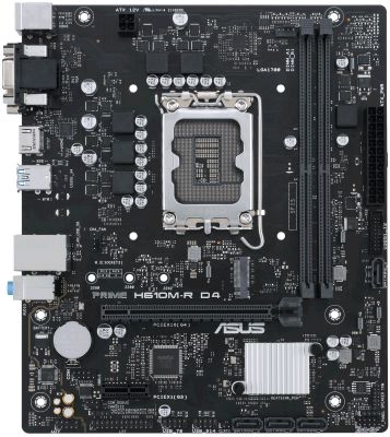 Материнcька плата ASUS PRIME H610M-R D4-SI s1700 H610 2xDDR4 M.2 HDMI D-Sub DVI mATX White BOX WITH