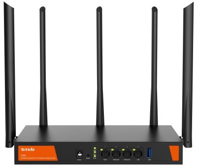 Маршрутизатор TENDA W30E Hotspot AX3000 4xGE (1xGE WAN, 2xGE LAN/WAN, 1xGE LAN)