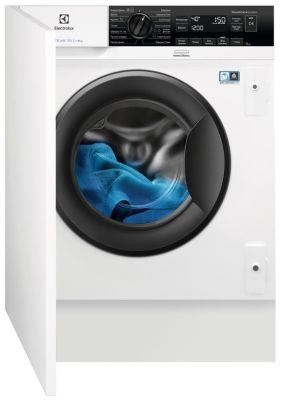 Пральна машина Electrolux вбудована фронтальна, 8кг, 1400, B, 55см, дисплей, пара, інвертор, білий