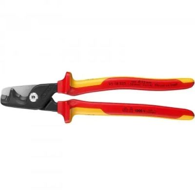 Кабелеріз KNIPEX, StepCut XL діелектричний, 225мм, фосфатовані, 0.325кг