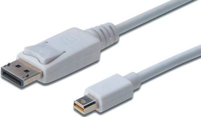 Кабель DIGITUS miniDisplayPort > DisplayPort (M/M), 3м, білий