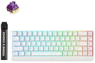Клавіатура MCHOSE Ace 68 Hall Effect Ultra Esports, TTC Dragon Lord Magetic, 8K, USB-A, RGB, White T
