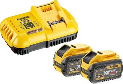 DeWALT Набір акумулятора та зарядного пристрою DeWalt XR 18В/54В акб 2х9А·год 8А 0.65кг
