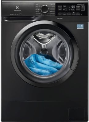 Пральна машина Electrolux фронтальна, 6кг, 1000, A, 41см, дисплей, інвертор, сріблястий темний