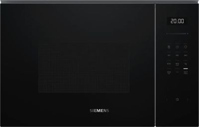 Мікрохвильова піч Siemens вбудована, 25л, електр. керув., 900Вт, гриль, дисплей, чорний