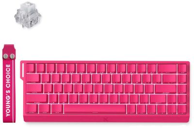 Клавіатура MCHOSE Ace 68 Hall Effect, Ice Rhino Magnetic, 8K, USB-A, RGB, Rose Red