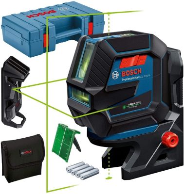 Нівелір лазерний Bosch Professional GCL 2-50 G до 15м ±0.3мм/м зелений промінь в чемодані з тримачем