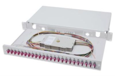 Оптична панель DIGITUS 19' 1U, 24xLC duplex, incl, Splice Cass, OM4 Color Pigtails, Adapter