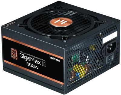 Блок живлення Zalman Gigamax 3  (850W), 88%, 80+ Bronze, 120мм, 1xMB 24pin(20+4), 2xCPU (8pin(4+4)+8