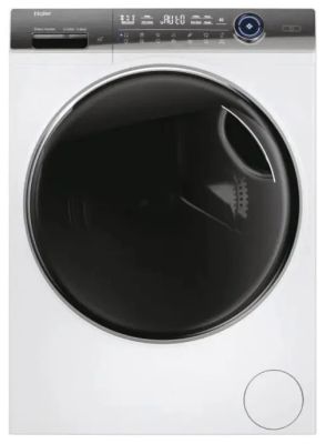 Пральна машина Haier фронтальна, 12кг, 1400, A+++, 60см, дисплей, пара, інвертор, люк чорний, прямий