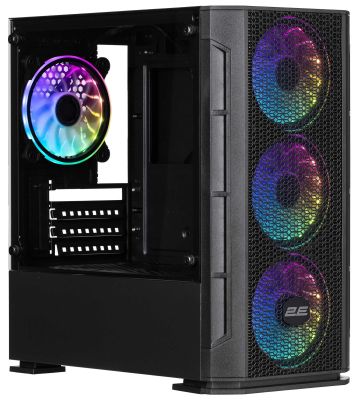 Корпус 2E GAMING Calleo GB700 без БЖ 2xUSB3.0, 1xUSB2.0, 4x120мм ARGB, VGA 320мм, LCS ready, контрол