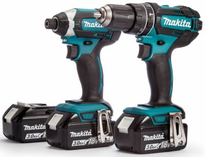 Набір із двох акумуляторних інструментів Makita DLX2131JX1 LXT 18В дриль-шурупокрут DHP482Z гвинтове