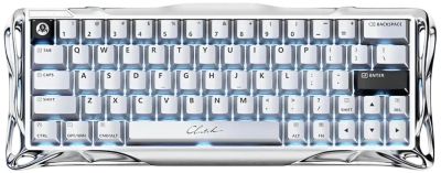 Клавіатура магнітна GravaStar Mercury V60 Pro 60keys, GravaStar Blackcore, USB-A, 8k, RGB, Chrome Si