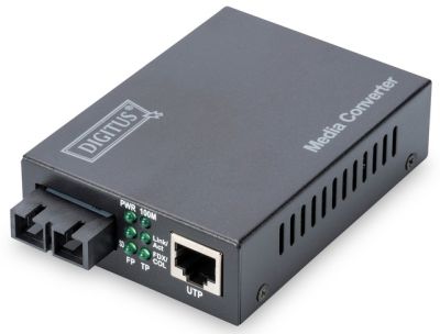 Медіа конвертор DIGITUS Fast Ethernet, RJ45 / SM SC, 1310 m, 20км