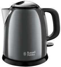 Електрочайник Russell Hobbs Colours Plus Mini, 1л, метал , сірий