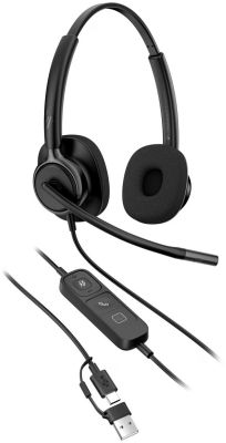 Гарнітура комп'ютерна стерео On-ear HP Poly Mission 425, USB-A, USB-C, Uni-mic, AI noise cancelling,