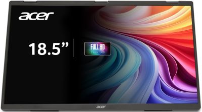 Монітор портативний Dual Portable Acer 18.5" PD193QEbmiuux miniHDMI, 2xUSB-C, MM, IPS, 100Hz, 4ms