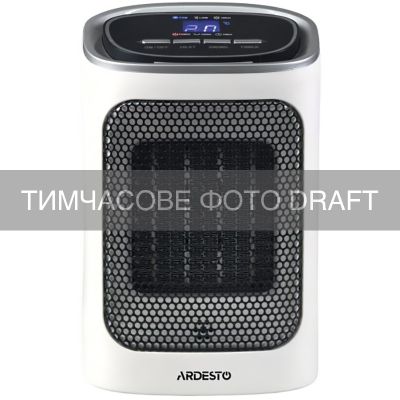 Тепловентилятор ARDESTO FHC-1500ECW 15м2, 1500Вт, ел. упр-ння, керам. нагрів. елемент, білий