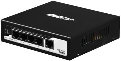 Комутатор 2E PowerLink SP401F 5xFE (4xPoE, 1xUplink), 55Вт, Некерований