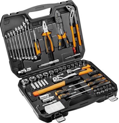 Набір інструментів Neo Tools, 1/2", 1/4", універсальний, CrV, 100шт