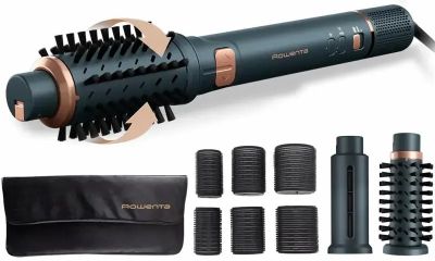 Фен-щітка Rowenta Air Rotate, 1300Вт, 4 режими, іоніз-я, хол. обдув, функція фену, 3 насадки, керамі