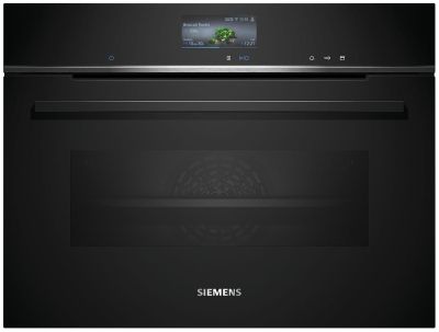 Духова шафа Siemens електрична компактна, 47л, A+, дисплей, конвекція, чорний