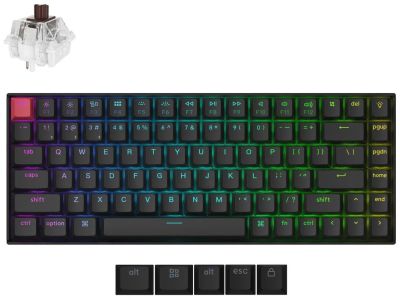 Keychron Клавиатура механическая K2 V3 84Key, K pro Brown, USB-A, QMK, EN/RU, RGB, черный