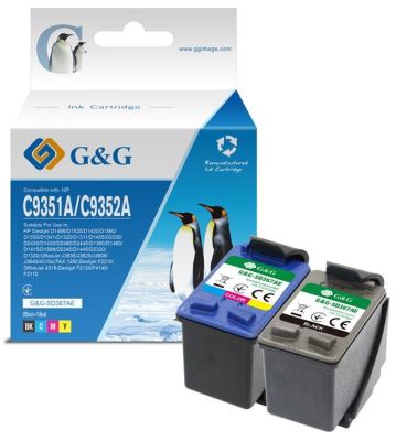 Картридж G&amp;G до HP No.21/22 DJ3920/3940, PSC1410 Black/Tri-color Combo Pack