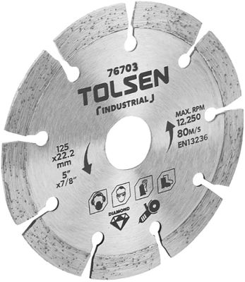 Диск алмазний Tolsen, сегментний, 125х22.2мм