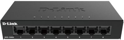 Комутатор D-Link DGS-108GL 8xGE, Некерований