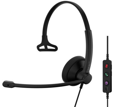 Гарнітура комп'ютерна моно On-Ear EPOS IMPACT 100 MS, USB C + A, Microsoft Teams, односпрямований, 2